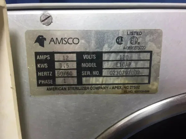 AMSCO Eagle Ten Dental Autoclave Fully Refurbished - American Sterilizer Company - Dental Equipment Store