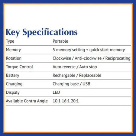 Beyes EndoPilot Cordless Endodontic Dental Handpiece Model AL2030 - Dental Equipment Store