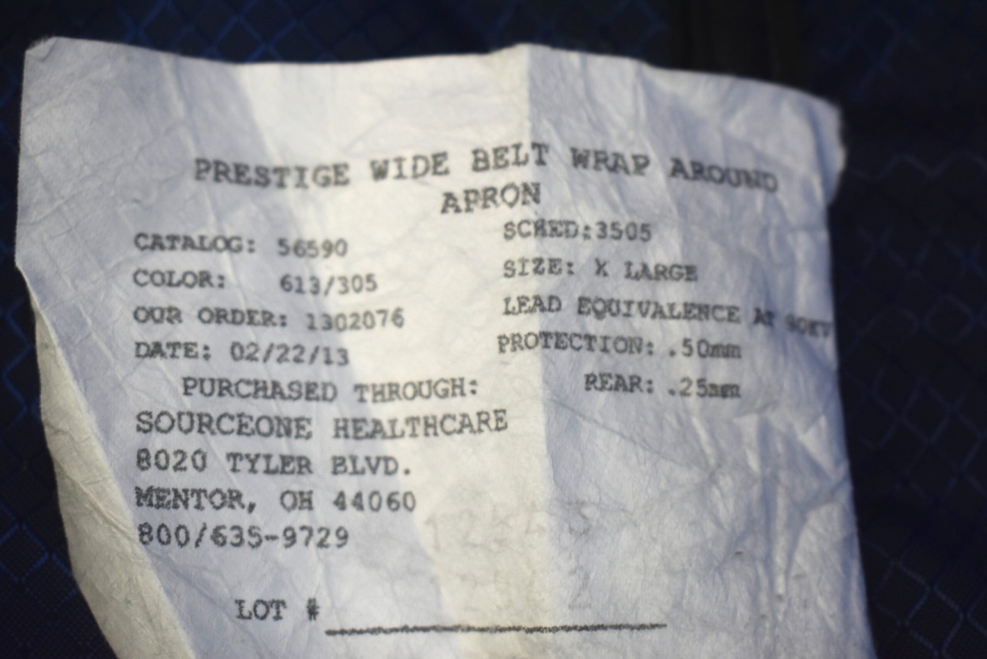 Bar Ray Prestige Wide Belt Wrap Around Apron .50mm - Dental Equipment Store