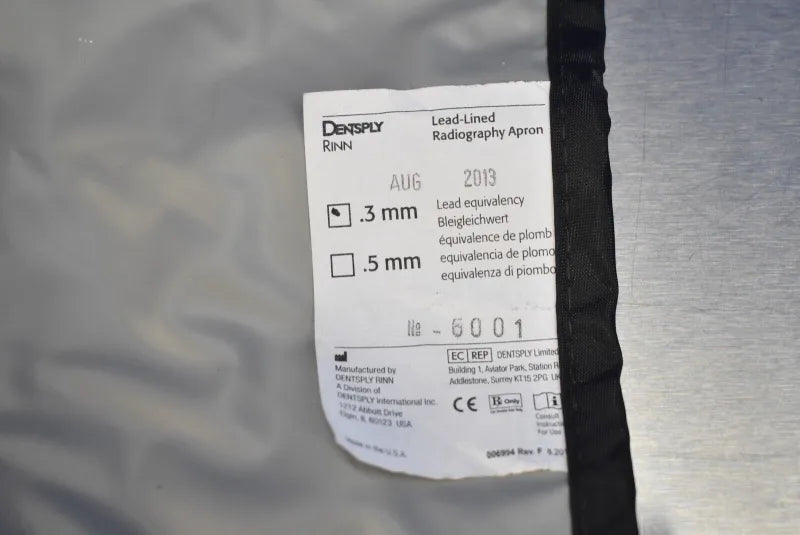 3mm Lead Apron - Dentsply - Gray - Dental Equipment Store
