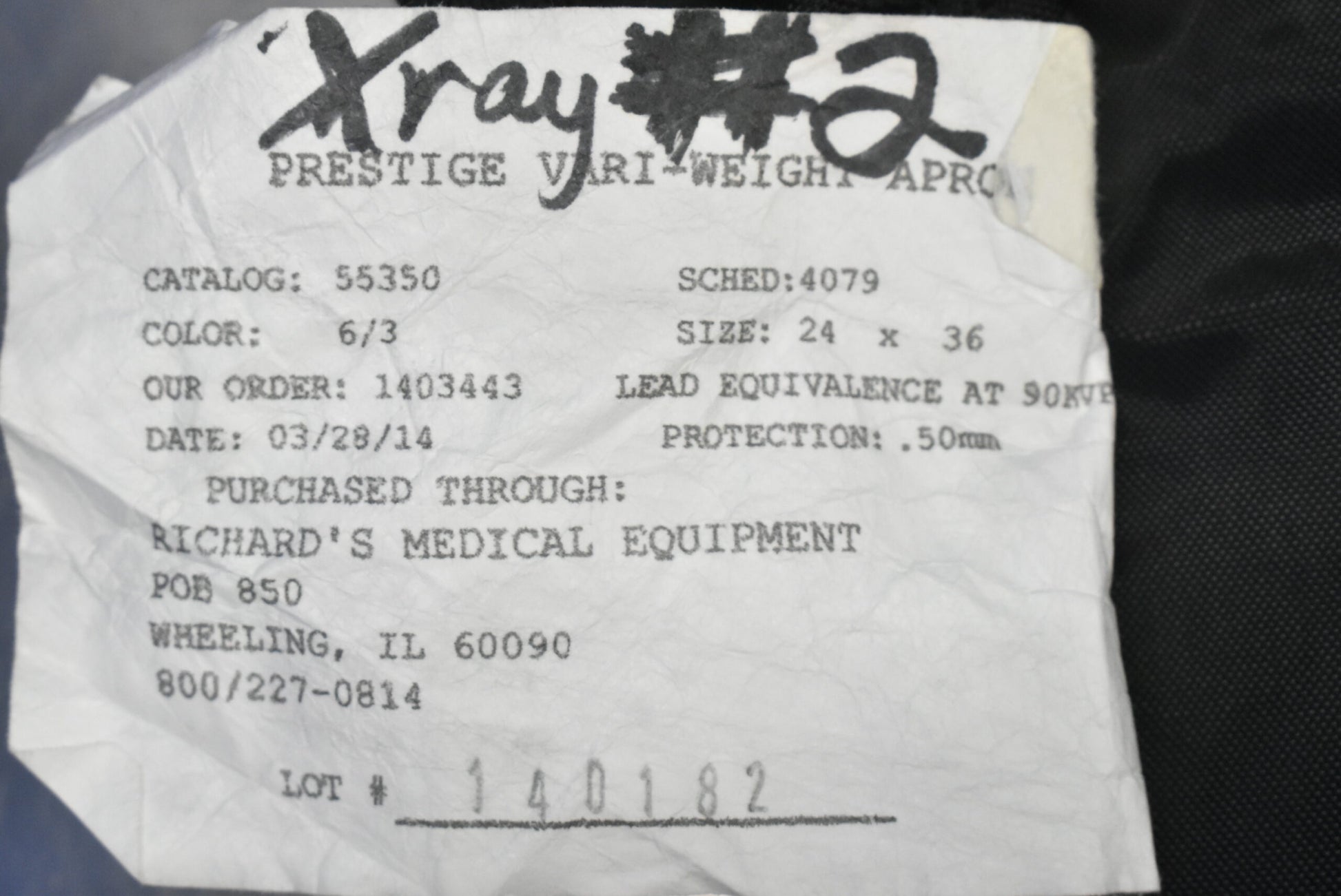 Bar Ray Prestige Vari-Weight Lead Apron - Dental Equipment Store