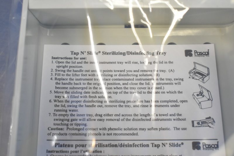 Pascal Tap N' Slide Sterilizing Disinfecting Tray - Dental Equipment Store