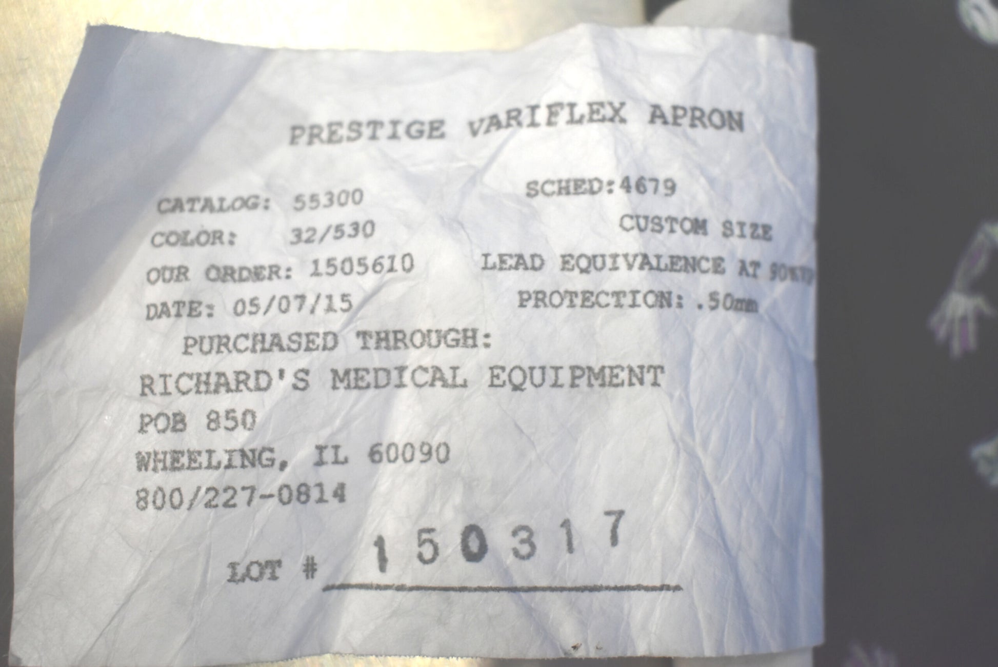 Bar Ray Prestige Variflex Apron .50mm - Dental Equipment Store