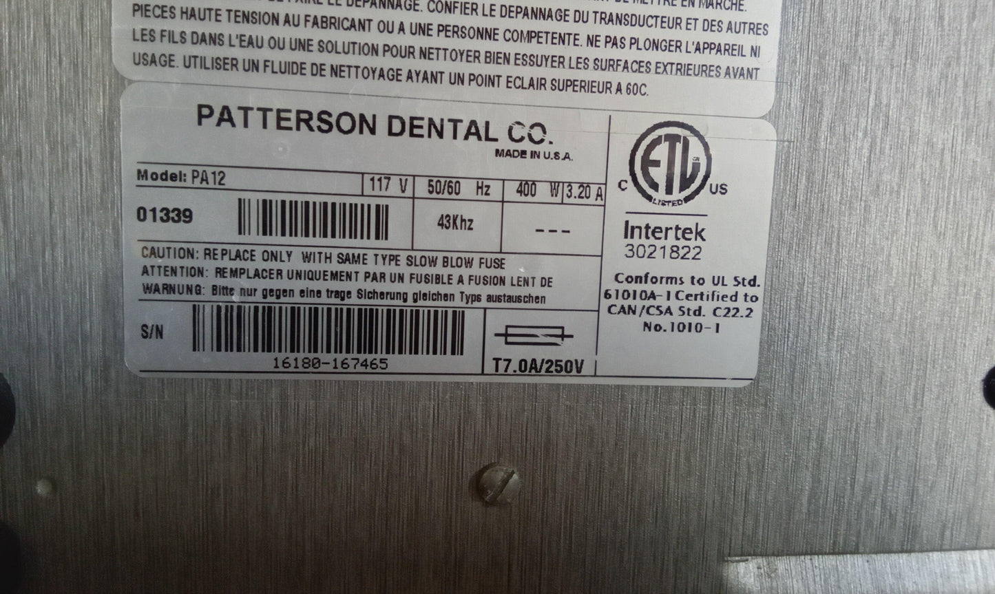 Patterson Dental PA12 Ultrasonic Cleaner - Dental Equipment Store
