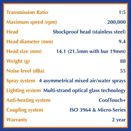 Bien-Air EVO. 15 CA 1:5L Classic Highspeed Handpiece Model 1600941-001 - Dental Equipment Store