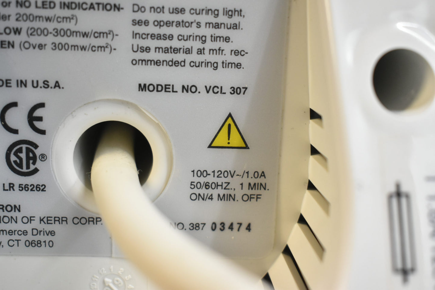 Patterson Dental Visible Light Curing Unit TCL-490 - Comes With Eye Shield Kerr image 11