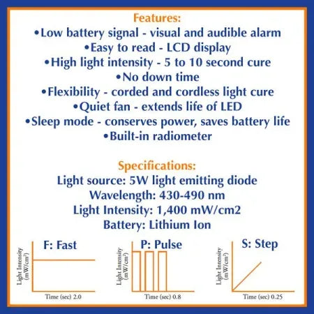 TPC Dental LED 60N Cordless Curing Light System ALED60N - Dental Equipment Store