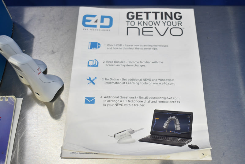 E4D Dentist Planmeca Nevo Acquisition Machine with Tips & Manuals - Dental Equipment Store