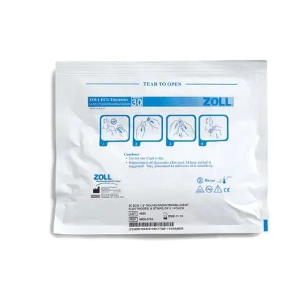 ECG Small 1.5" Round Electrodes, 6 Strips of 5 Per Pouch/600 Per Case - Dental Equipment Store