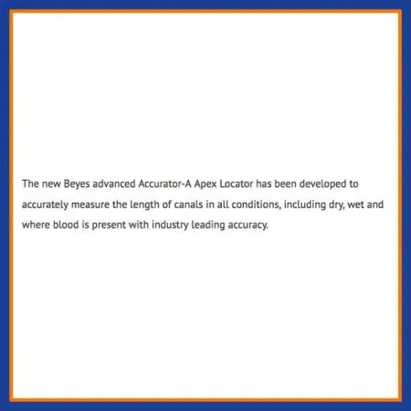 Beyes Accurator Apex Locator Model AL2010 - Dental Equipment Store