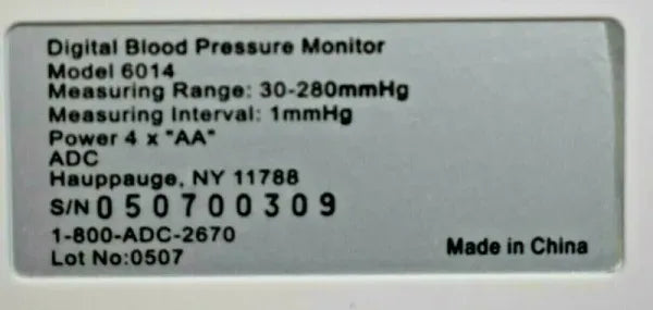 American Diagnostic Corporation Blood Pressure Model 6014 - Dental Equipment Store