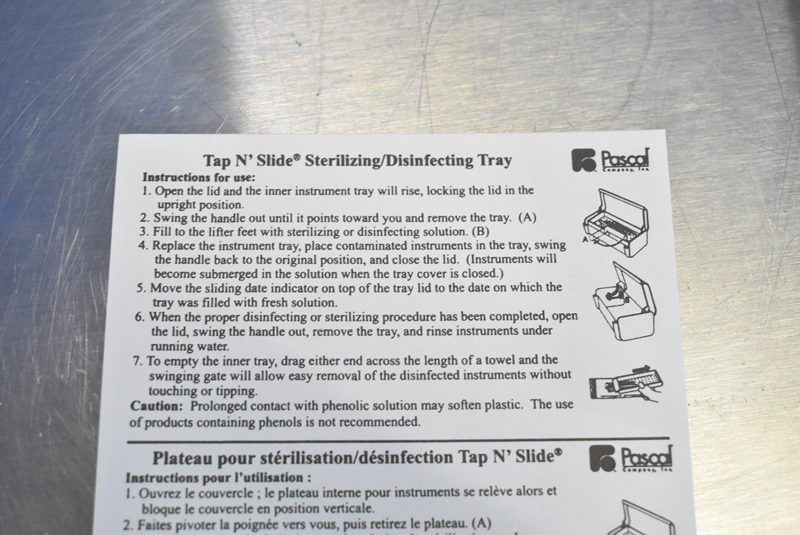 Pascal Tap N' Slide Sterilizing Disinfecting Tray - Dental Equipment Store