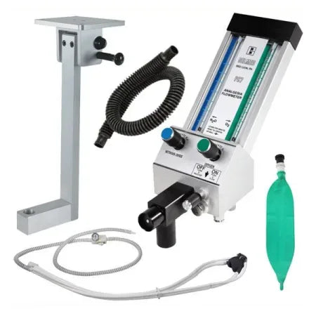 Belmed Flowmeter System with Cabinet Mount Flipout Bracket Model F404 - Dental Equipment Store