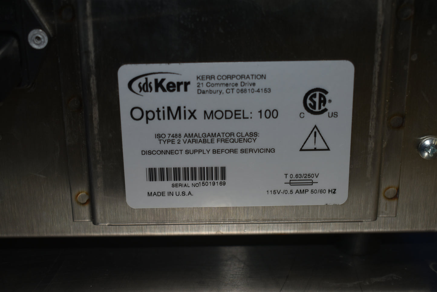 SDS Kerr Optimix Model 100 Amalgamator