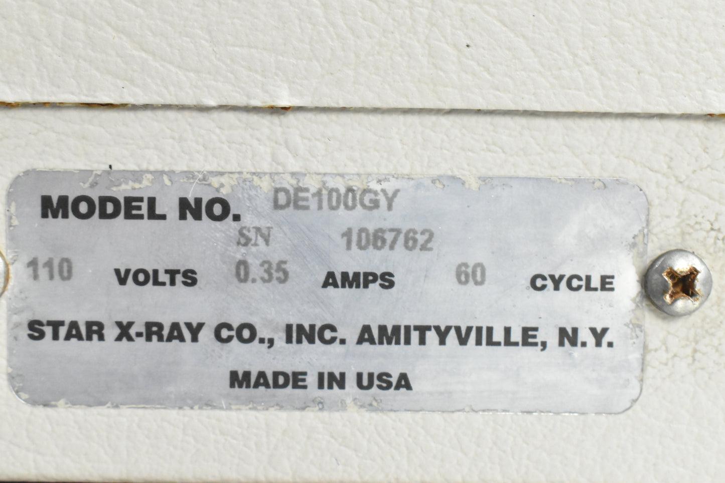 Star X-Ray Film View Model DE100GY