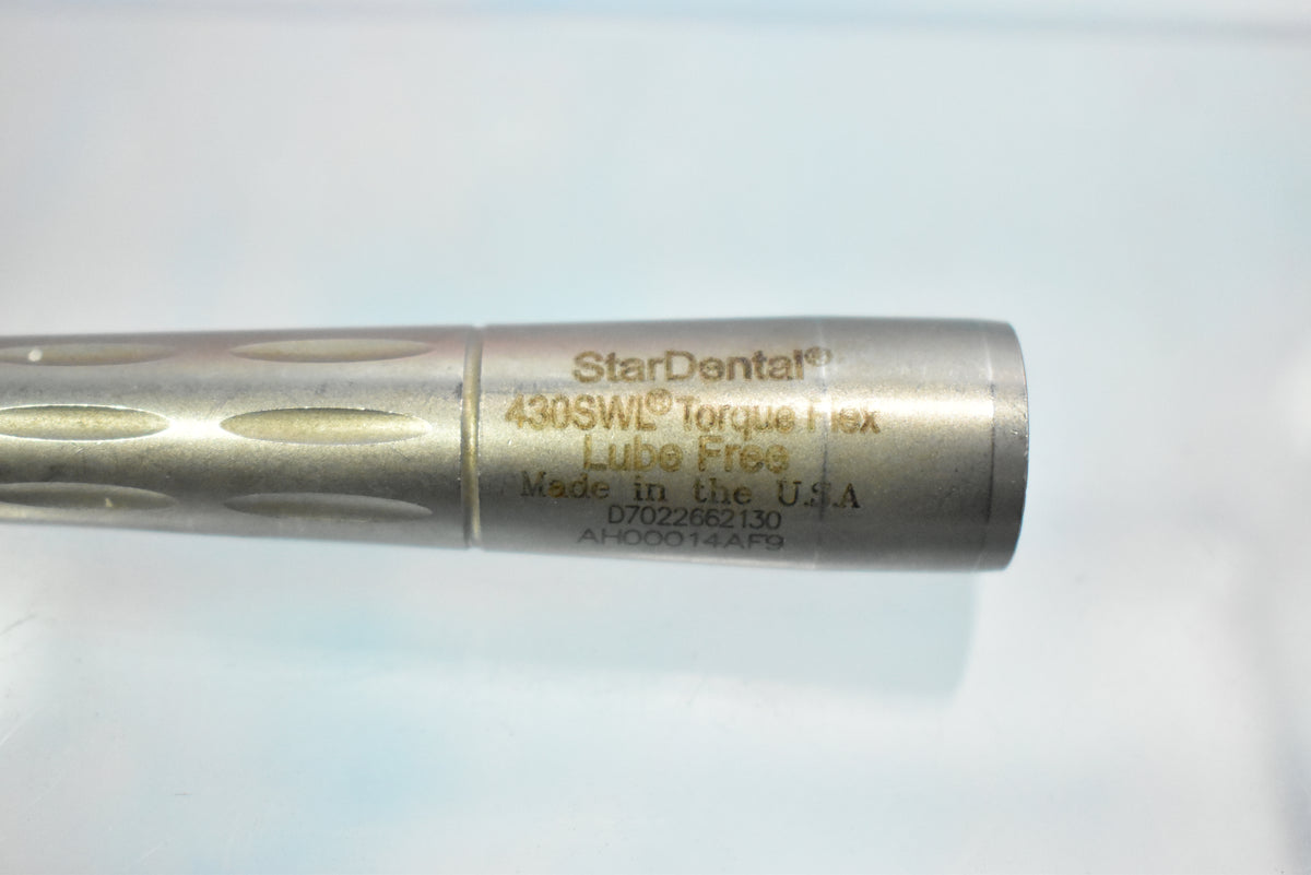StarDental 430SWL Torque Flex Lube-Free Fiber Optic High-Speed Handpiece