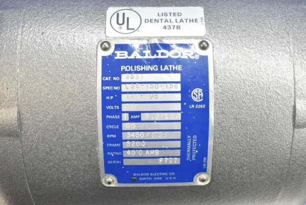 353T Baldor Polishing Lathe - Refurbished - Dental Equipment Store