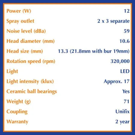 Bien-Air Prestige LED Handpiece Model 1600641-001 - Dental Equipment Store