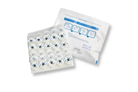 ECG Small 1.5" Round Electrodes, 6 Strips of 5 Per Pouch/600 Per Case - Dental Equipment Store