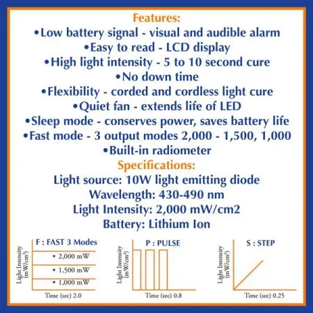 TPC Dental LED 70N Cordless Curing Light System ALED70N