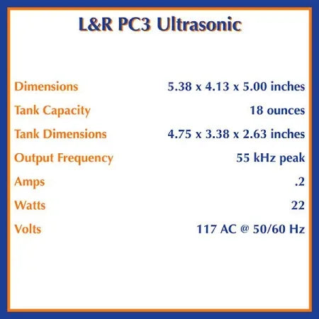 L&R PC3 Stainless Steel Ultrasonic Cleaner withBasket PN1172 - Dental Equipment Store