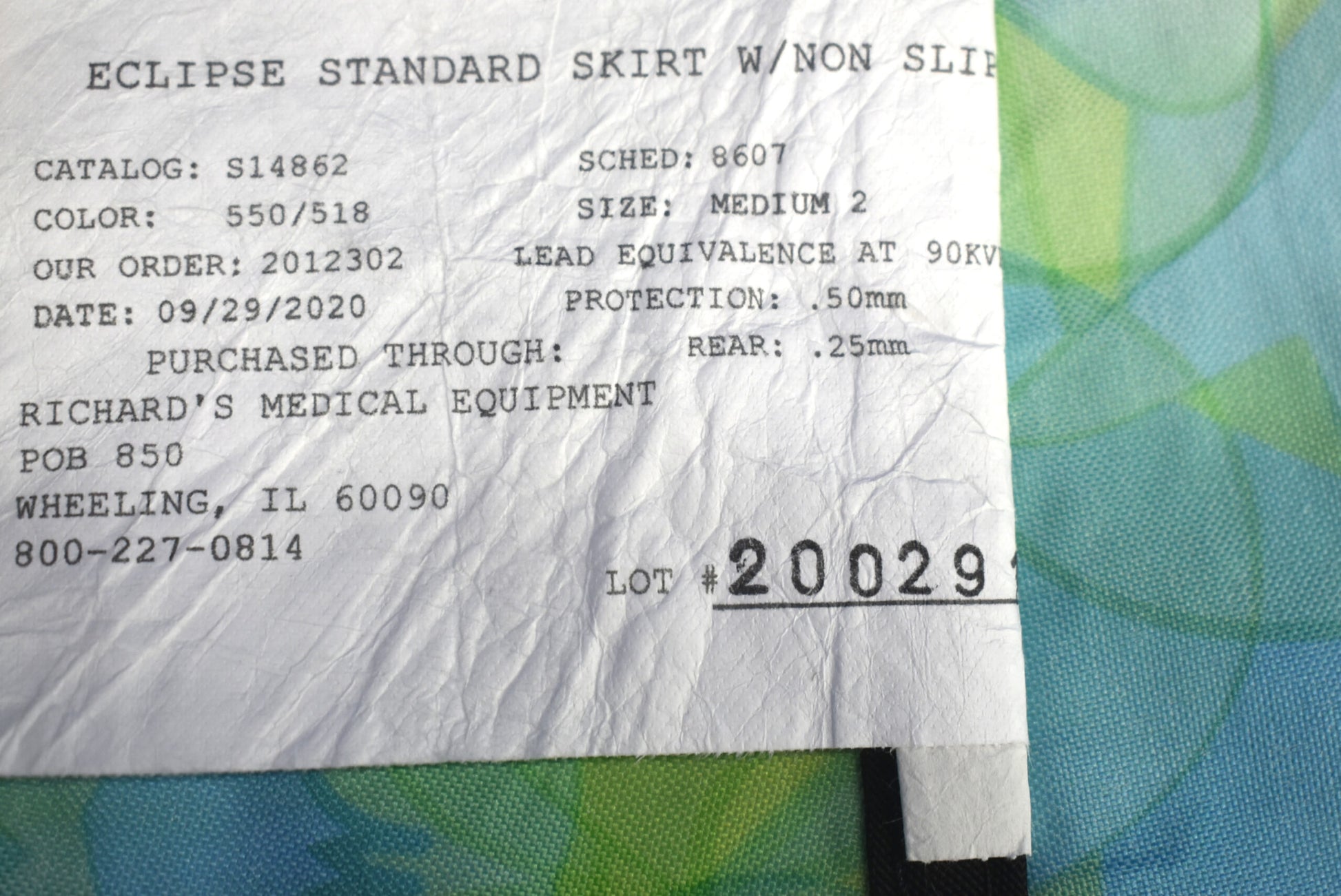 Bar Ray Eclipse Standard Skirt with Non Slip Waist .50mm - Dental Equipment Store