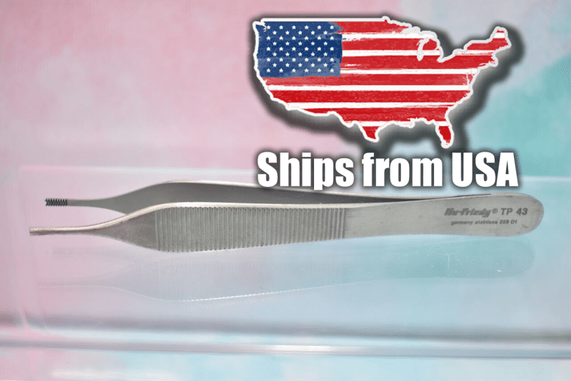 Hu-Friedy Adson Brown Tissue Pliers TP 43 - Dental Equipment Store