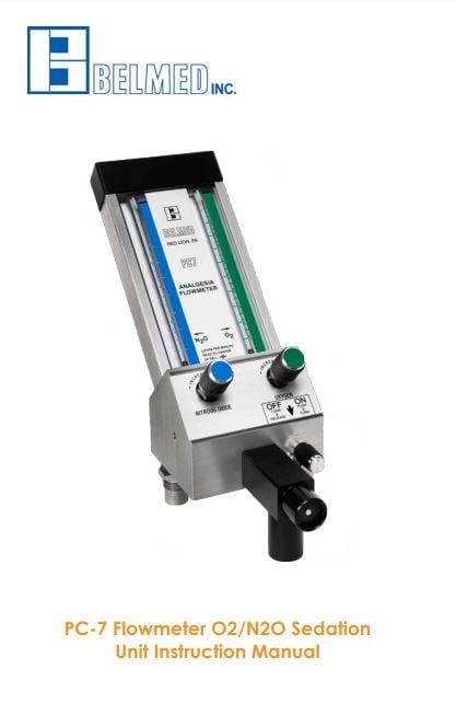 Belmed Flowmeter System with Short Mobile Stand Model F200 - Dental Equipment Store