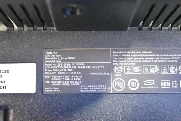 Dell LCD Monitor E178WFPC image 6