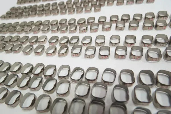 Lot of 585 Lower Molar Ortho Dental Bands Assorted Sizes 1 - 15 (L1 L1.5 L2 etc) - Dental Equipment Store