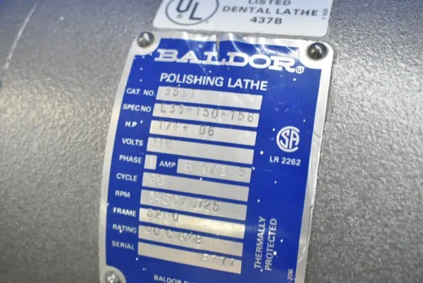 353T Baldor Polishing Lathe - Refurbished image 6