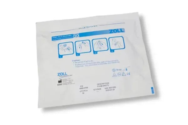 30 ECG Rectangular Electrodes, 6 Strips of 5 Per Pouch/600 Per Case image 0