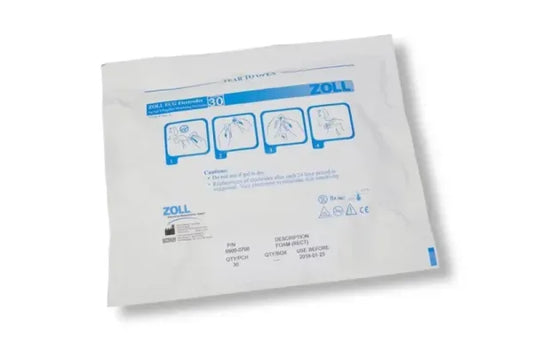 30 ECG Rectangular Electrodes, 6 Strips of 5 Per Pouch/600 Per Case image 0