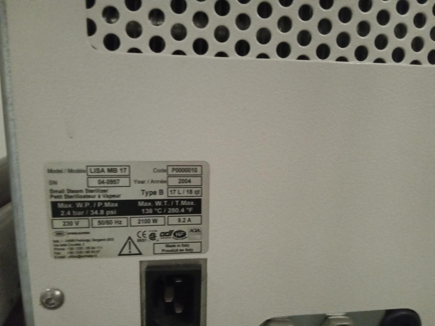 A-dec W&H Lisa Autoclave - Dental Equipment Store