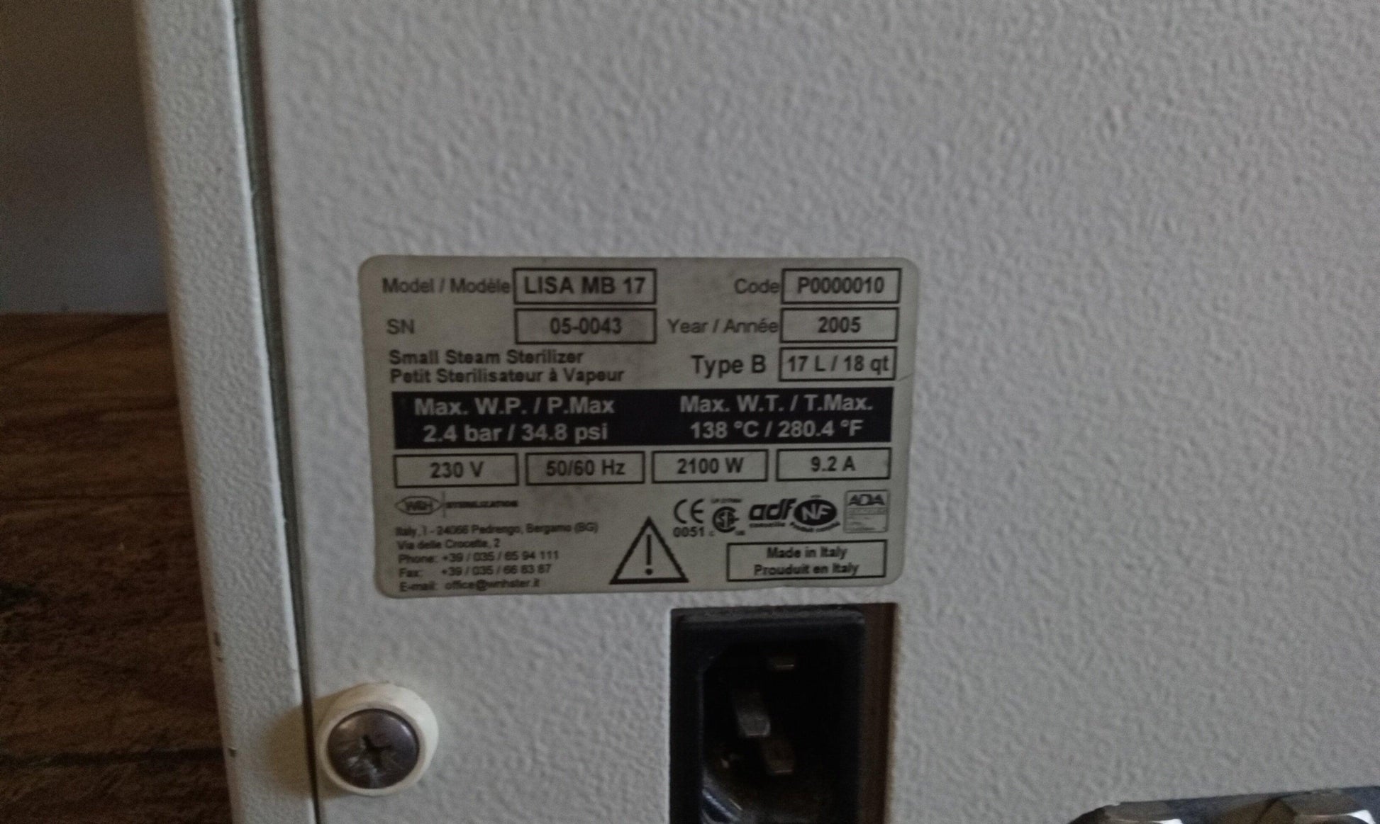 A-Dec W&H Lisa Autoclave - Dental Equipment Store