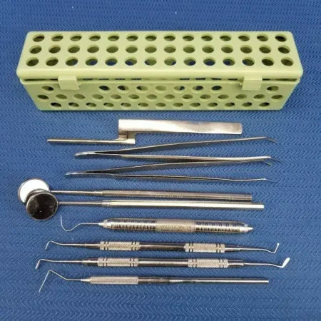 Steri-Container Cassette with 9 Dental Instruments image 0
