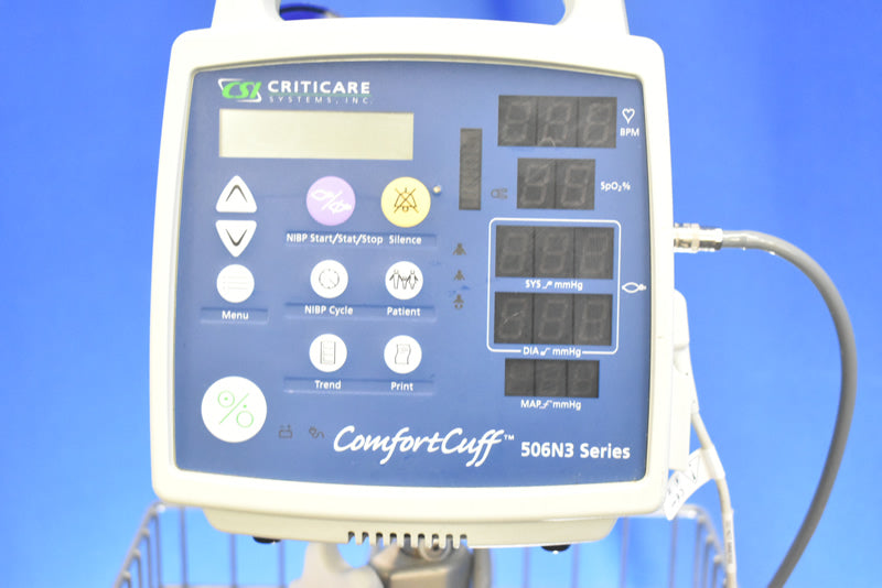 Criticare Comfort Cuff 506N3 Vital Signs Monitor with Cart image 1