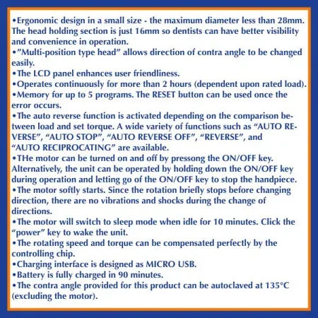 Beyes EndoPilot Cordless Endodontic Dental Handpiece Model AL2030 - Dental Equipment Store