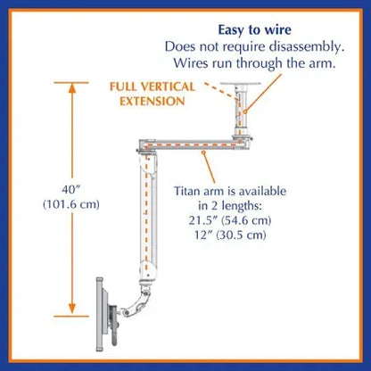 ICW T2EQ-C8X5 Pivoting Titan Elite Ceiling Mount image 5