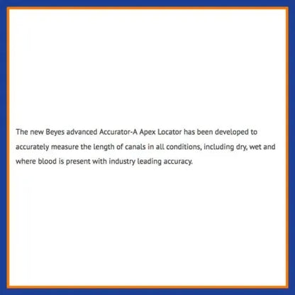 Beyes Accurator Apex Locator Model AL2010 - Dental Equipment Store