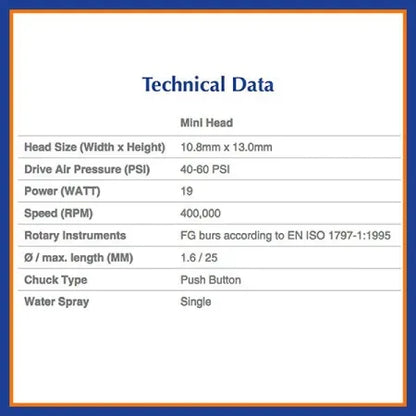 Beyes Maxso M200E Smart Midwest 4 Hole Connection Mini Head HP2105 Model M200E-M/M4 - Dental Equipment Store