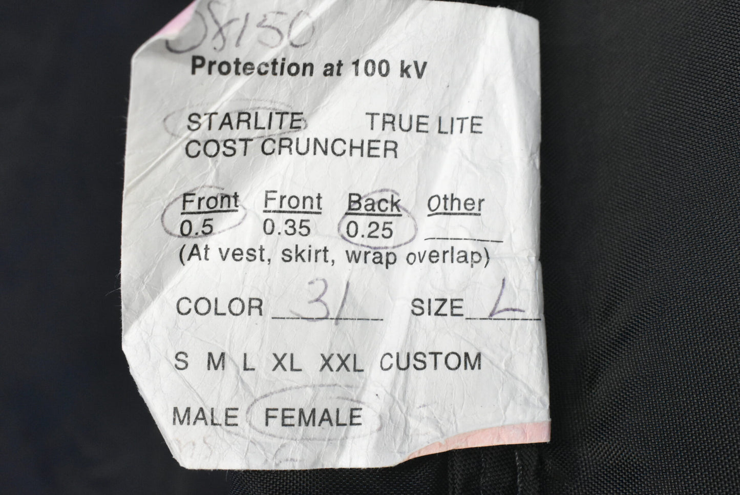 Bar Ray Starlite Lead Apron Female Vest image 6