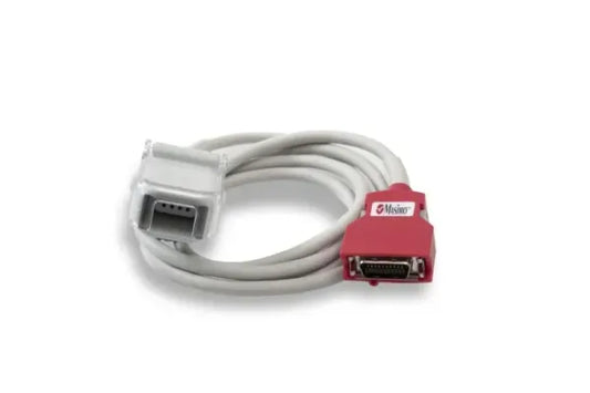 Red MNC Patient Cable, 4 ft image 0