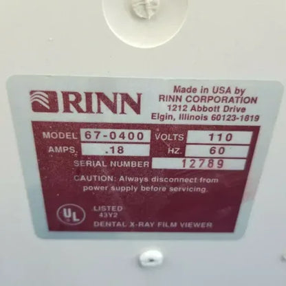 Dentsply Rinn Dental X-ray Film Viewer Universal Lighted ViewBox image 1