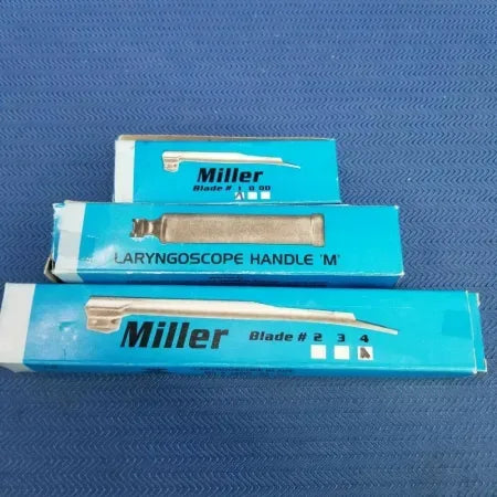 Miller Laryngoscope Kit Stainless Steel Blade #1 and #4 image 0