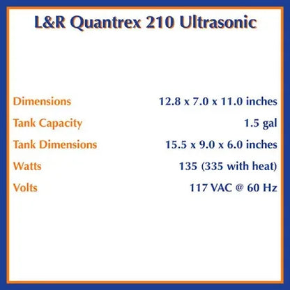 L&R Quantrex 210 Ultrasonic Cleaner Without Heat Model 317 image 1