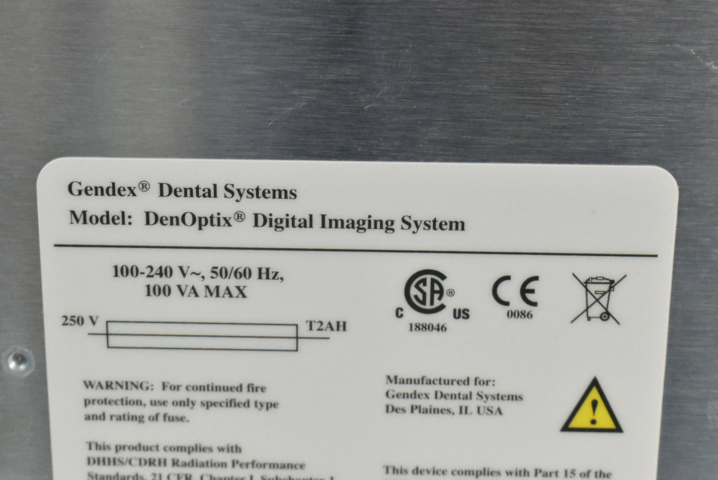 Gendex Denoptix QST Digital Imaging System