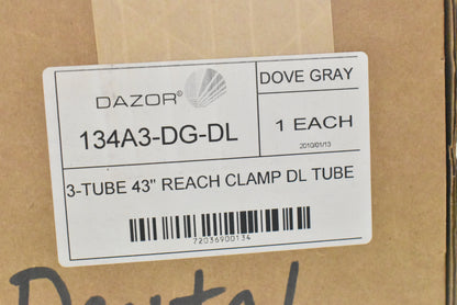 Dazor 3-Tube Fluorescent Lamps 134A3-DG-DL 43" Reach Clamp DL Tube