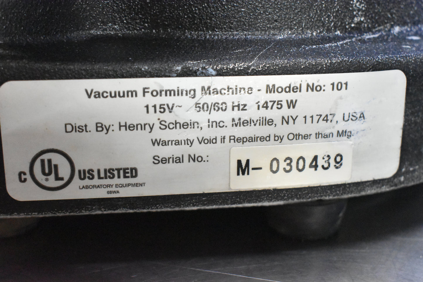 Vacuum Forming Machine - Model No 101 115V 50/60 Hz