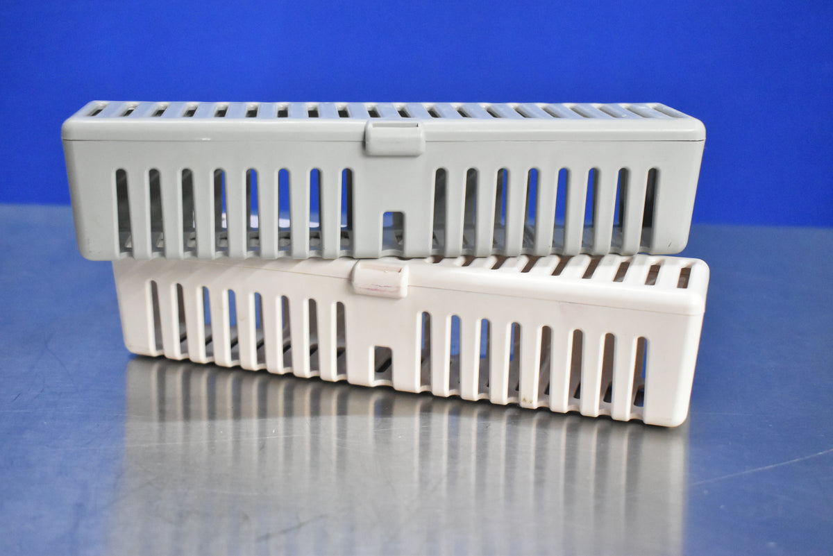 Lot of 2 - Dental Instrument Sterilization Cassette Trays